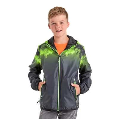 Abbildung von Killtec Jungen Lyse BYS JCKT B Funktionsjacke/Regenjacke mit Kapuze, packbar, neon grün, 164