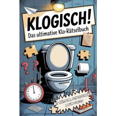 Abbildung von Klogisch! Das ultimative Klo Rätselbuch: mit Rätseln, Scherzfragen &amp; Fun Facts. Abwischen freiwillig.