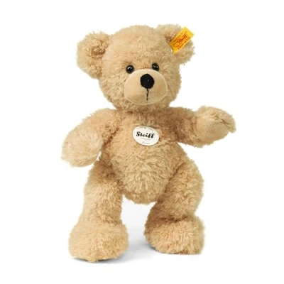 Abbildung von Steiff Teddybär Fynn beige 28 cm, Teddy Bär zum Kuscheln und Spielen für Kinder, aus kuschelweichem Plüsch, Stofftier beweglich &amp; waschmaschinenfest