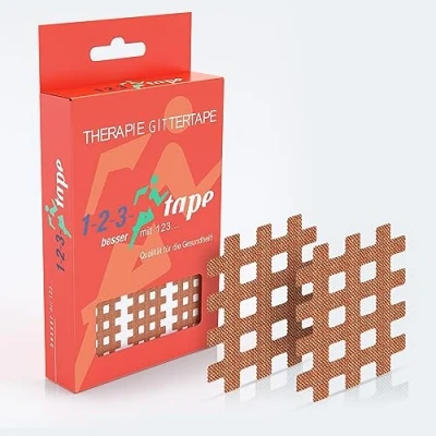 Abbildung von Gittertape Typ A 180 Stück Gitterpflaster, Hochwertiges Akupunkturpflaster Cross Tape Schmerzpunkte oder als Narbenpflaster, Selbstklebend und vielseitig einsetzbar