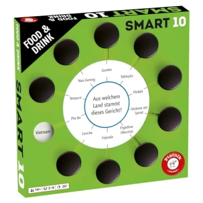Abbildung von Piatnik 7192 Smart 100 Neue Fragen 1000 Antwortmöglichkeiten Spielbar mit der Originalspiel Family Edition, 10 Erweiterung Food &amp; Drink