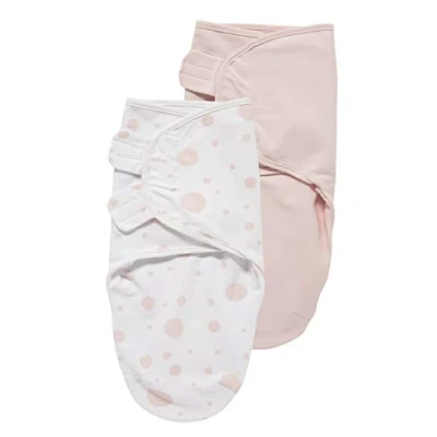 Abbildung von Meyco Baby Dots/Uni Pucksack 2er Pack, Erstausstattung Neugeborene (Pucktuch für Babys ab 0 3 Monaten, weicher Schlafkomfort, atmungsaktiv und feuchtigkeitsabsorbierend, Einschlafhilfe), Rosa/Hellrosa