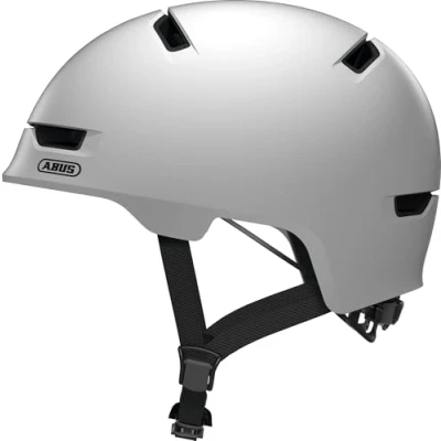 Abbildung von ABUS Stadthelm Scraper 3.0 Robuster Hartschalen Fahrradhelm für den Stadtverkehr Damen und Herren Weiß Matt, L (57 61 cm​)