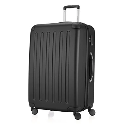 Abbildung von HAUPTSTADTKOFFER SPREE Großer Hartschalen Koffer Trolley Rollkoffer Reisekoffer, 4 Doppel Rollen, 75 cm, 119 L, Schwarz