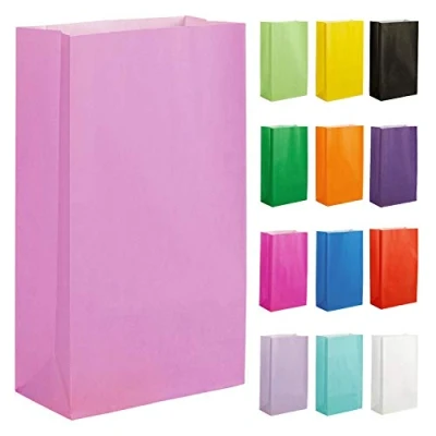 Abbildung von Thepaperbagstore 50 Papiertüten für Partys und Geschenke Rosa 140x245x70mm