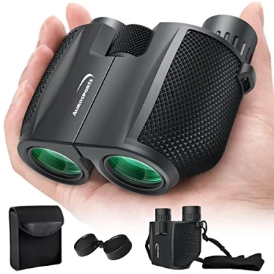 Abbildung von Aurosports 10x25 Kompakt Fernglas Kinder Erwachsene Ferngläser Klein mit Nachtsicht Schwachem Licht Klare Faltbares Ideal für Outdoor Sportspiele Vogelbeobachtung Reisen Jagd Konzerte