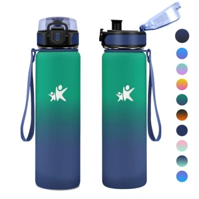 Abbildung von KollyKolla Trinkflasche Edelstahl 500ml, Thermosflasche, BPA Frei Isolierflasche, Auslaufsicher Thermoskanne, Wasserflasche für Kinder, Schule, Sport, Sprudel, Fitness, Outdoor, Camping