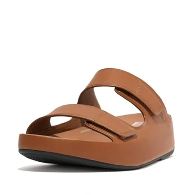 Abbildung von Fitflop Damen Lulu Adjustable Leather Slides Schiebe Sandalen, Hellbraun, 40 EU