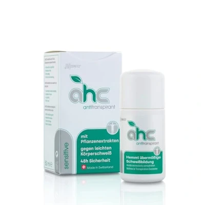Abbildung von AHC sensitive Antitranspirant Tropfflasche 30ml gegen Schwitzen an Achseln &amp; Körper Antiperspirant mit Pflanzenextrakten für empfindliche Haut Unisex