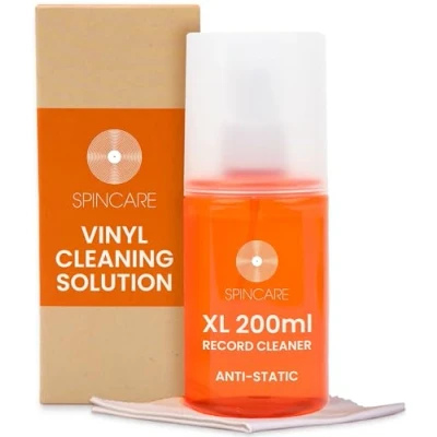 Abbildung von 200ml Vinyl Schallplatten Reinigungsset Von SPINCARE Antistatische LP Reinigungslösung Mit Superweichem Mikrofaser Reinigungstuch Schallplattenreinige Entfernt Schmutz, Staub Und Fingerabdrücke