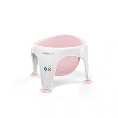 Abbildung von Angelcare ergonomischer Badering für die große Badewanne oder Dusche, Light Pink, angenehm weiche Sitzfläche