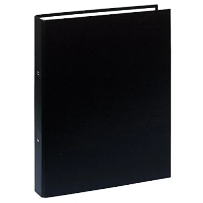 Abbildung von Exacompta 54371E Ringbuch 2 Ringe Füllhöhe 30mm, Rücken 40mm, für DIN A4 Kunststoffbezug aussen Papierbezug innen, schwarz