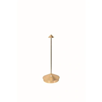 Abbildung von Zafferano Pina 3K Akku Tischlampe Metallfolie gold