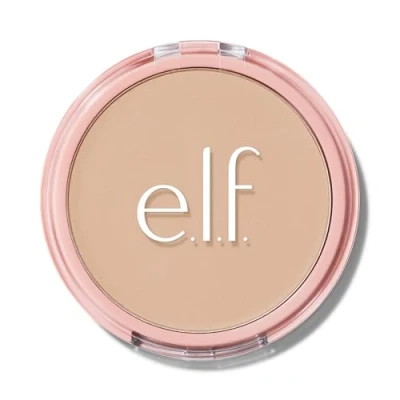 Abbildung von e.l.f. Halo Glow Powder Filter, Gepresster Finishing Puder, Aufbaubare Deckkraft, Verfeinert das Porenbild, Mit Velours Puderquaste und Spiegel, Vegan &amp; Tierversuchsfrei, Light Neutral