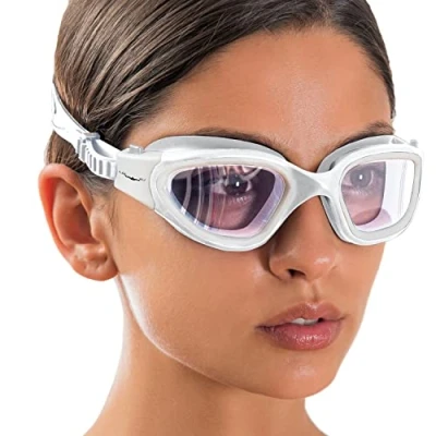 Abbildung von AqtivAqua Schwimmbrille Herren Damen Schwimmbrillen Erwachsene Kinder DX C (Weiß weiß, Klare)