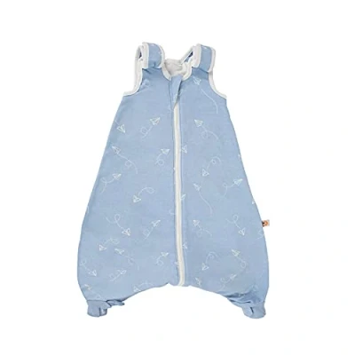 Abbildung von ERGObaby Ganzjahres Baby Schlafsack mit Füßen Gurtschlitz 6 18 Monate Baumwolle TOG 1 Sommer Winter, On The Move Paper Planes, SLBMDPLN1, Small Single