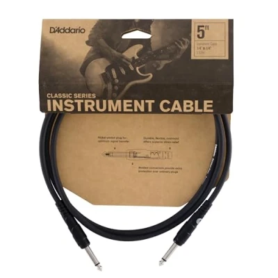 Abbildung von D&#039;Addario Gitarrenkabel Classic Series Instrumentenkabel 1/4 Zoll Stecker auf 1.524 Zähler 1 Packung