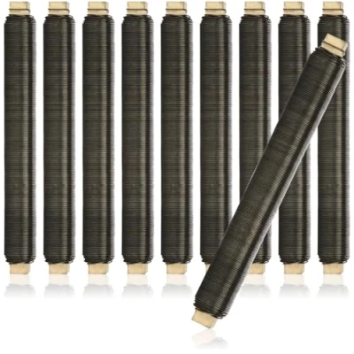 Abbildung von com four® 10x Blumenwickeldraht Set, Bindedraht geglüht auf Holzstab gewickelt, Stärke 0,65 mm, 1000 g (Geglüht 10 Stück)
