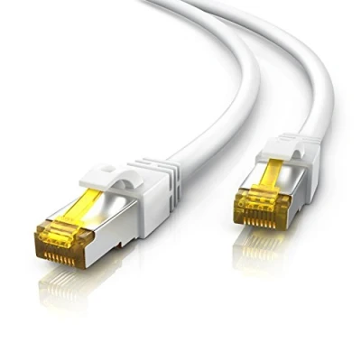 Abbildung von CSL 3m CAT 7 Netzwerkkabel Lan Kabel für 10 Gigabit High Speed Internetkabel, Hochgeschwindigkeits Ethernet Kabel, S FTP PIMF, Gbps Cat.7 RJ45 Switch Router Modem PC 3 Meter Weiss
