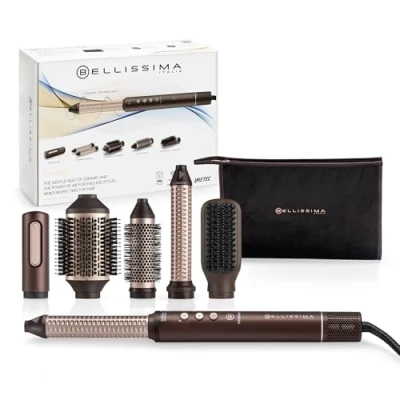 Abbildung von Bellissima Prodigy, Heißluftformgerät, Styler, Ionen Keramik Technologie, Coanda digitaler Motor, Wärmeregelung, selbstreinigender Filter, 3 Temperaturen, 1200 W, 6 Zubehörteile
