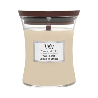 Abbildung von Woodwick Medium Hourglass JAR Vanilla BEAN Duftkerze, Größe: 275 g, Beige