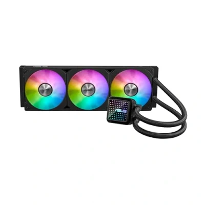 Abbildung von ASUS Prime LC 360 ARGB All in One Flüssig CPU Wasserkühlung (drei Lüfter, anpassbarer Infinity Spiegel, 400 mm Schläuche, Sockel Intel LGA 1851, 1700, 1200, 115X, AMD AM5, AM5)
