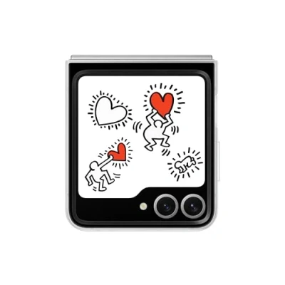 Abbildung von Samsung Flipsuit Hülle Galaxy Z Flip 6 + Kh Card Love Weiß