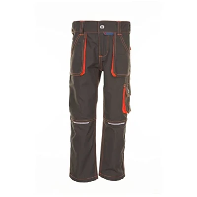 Abbildung von Planam Junior Kinder Bundhose Oliv orange Modell 6112 Größe 110/116