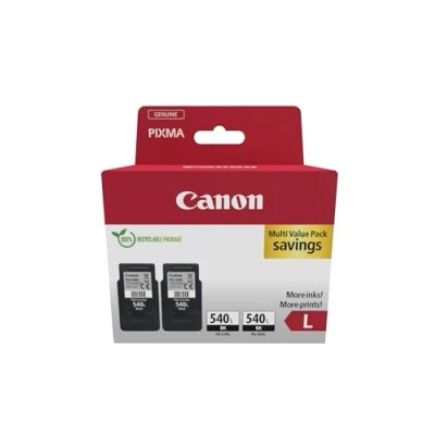Abbildung von Canon PG 540L (2 x Schwarz) Original Tintenpatronen mit hoher Reichweite, Doppelpack in recyclebarer Verpackung