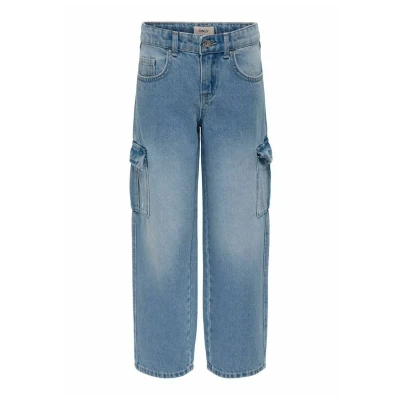 Abbildung von Kids ONLY Cargohose für Kinder, Größe: 140, Light blue denim