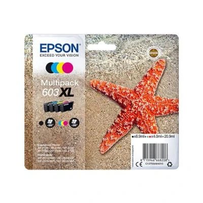 Abbildung von Epson Original 603XL Tinte Seestern Multipack 4 farbig XL, WF 2820DWF 2830DWF 2840DWF 2850DWF XP 2100 2150 3100 3150 4100 4150, ReadyPrint Flex Tintentarife