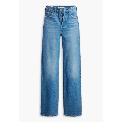 Abbildung von Levi&#039;s Ribcage FULL Length Button FLY Jeans Straight Leg, Damen, Größe: 26x32, Dance around