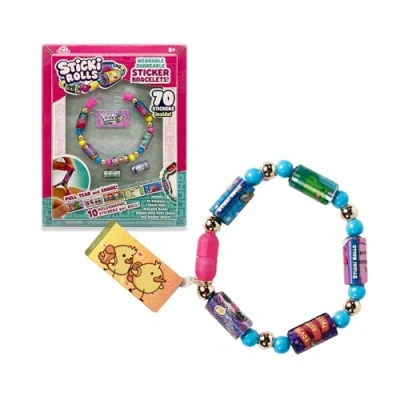 Abbildung von SKY CASTLE Sticki Rolls Band Single Pack, Armbänder mit Aufklebern, Rollen Kawaii Thematik, 50 Aufkleber pro Armband, 2 extra austauschbare Rollen, Famosa (TCR01000)