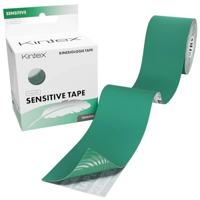 Abbildung von Kintex Kinesiologie Tape Sensitive, 5 cm x m, hautfreundliches &amp; wasserfestes Tape, Physio für sensible Haut, Medizinisches (Mintgrün)
