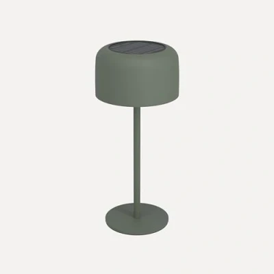 Abbildung von EGLO Solar Tischleuchte Roccanova, Akku Tischlampe Outdoor, touch dimmbar in 3 Stufen, Solarlampe für Balkon und Garten, Stahl Grün, warmweiß, IP44