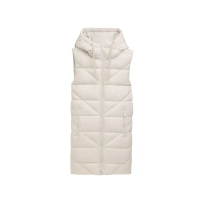 Abbildung von TOM Tailor MIT Kapuze Weste, Damen, Größe: Medium, Dusty beige