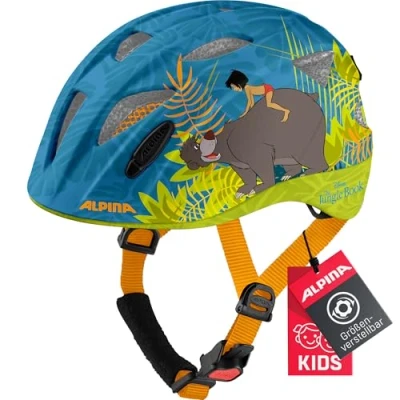 Abbildung von Alpina XIMO Disney Leichter, Sicherer &amp; Bruchfester Fahrradhelm Mit Optionalen LED Licht Für Kinder, Jungle Book Gloss, 47 51 cm