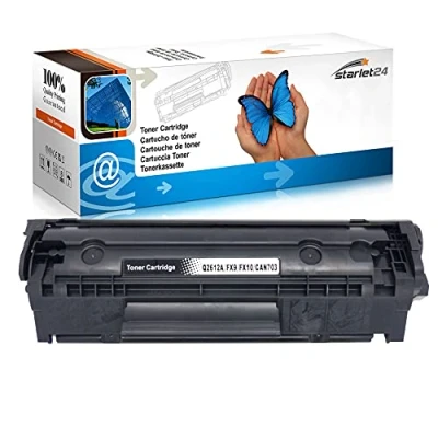 Abbildung von Starlet24 1x 12A Q2612a Toner Kompatibel Ersetzt für HP Laserjet 1010 1012 1015 1018 1020 1022 1022n 1022nw 3015 3020 3030 3050 3052 3055 M1005 M1319 M1319f, Schwarz
