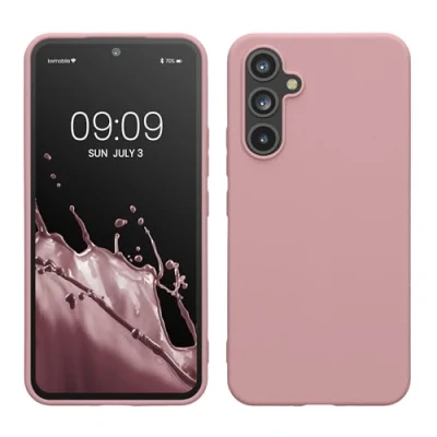 Abbildung von kwmobile Hülle kompatibel mit Samsung Galaxy A54 5G TPU Silikon Handyhülle Schutzhülle stoßabsorbierend flexibel Case in Altrosa