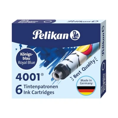 Abbildung von Pelikan 338244 Tintenpatronen 4001 königsblau, Etui mit 6 Großraum Patronen