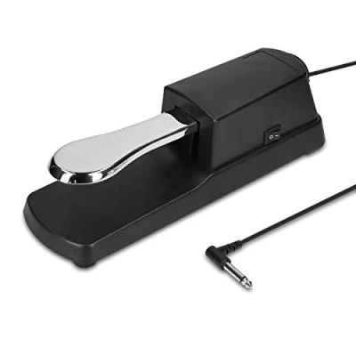 Abbildung von kwmobile Universal Sustain Keyboard Pedal mit 1,5m Anschluss Kabel Sustainpedal Fußpedal für digitales Klavier Piano Haltepedal
