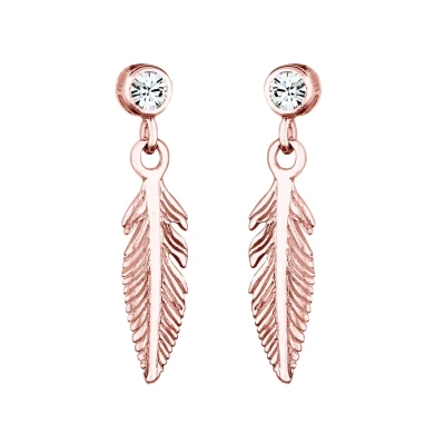 Abbildung von Elli Feder Ohrringe rosegoldcoloured, Damen, Größe: One Size, Rosegold coloured