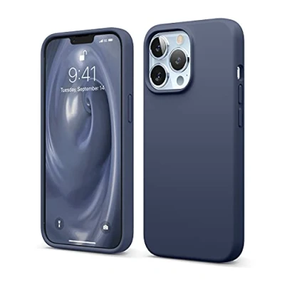 Abbildung von elago Liquid Silicone Case kompatibel mit iPhone 13 Pro (6.1 Zoll) Hülle Premium Silikon Rundumschutz 3 Lagen Stoßdämpfend, Weiches Mikrofaserfutter Kratzfest