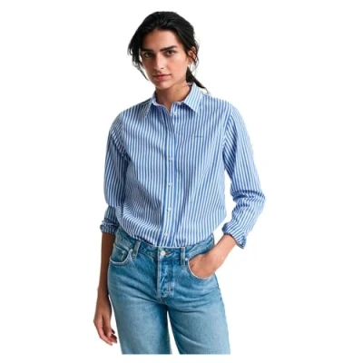 Abbildung von GANT Classic Poplin Hemdbluse, Damen, Größe: 34, Perfect blue