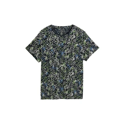 Abbildung von TOM Tailor Tshirt print, Damen, Größe: XS, Multicolor navy dot structure
