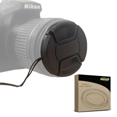Abbildung von 55mm Snap On Objektivdeckel, extra Starke Federn, Kamera Schutzdeckel aus 100% recyceltem Kunststoff kompatibel mit Nikon, Canon, Sony, Sigma, Tamron,Olympus,55mm Objektivdeckel