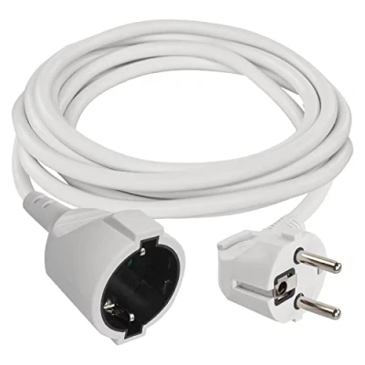 Abbildung von EMOS IP20 Verlängerungskabel 5m 1 Schuko Steckdose 250 V, 16 A, 3680 W hochwertige PVC Isolierung H05VV F3G 1,5 mm2 erhöhter Berührungsschutz für Innen weiß