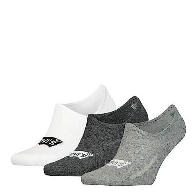Abbildung von Levi&#039;s Unisex Footie Socks, Grey, 35/38