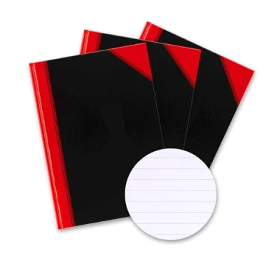 Abbildung von Bantex Notizbuch A4, liniert, 192 Seiten, 70 g/m², Hardcover, schwarz, 3 Stück