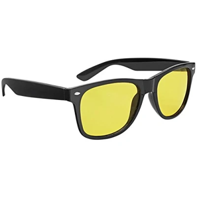 Abbildung von Wedo 27147099 Nachtsichtbrille für Autofahrer, getönte polarisierende Gläser, gemäß ISO Norm, Hülle und Gebrauchsanleitung, schwarz/gelb